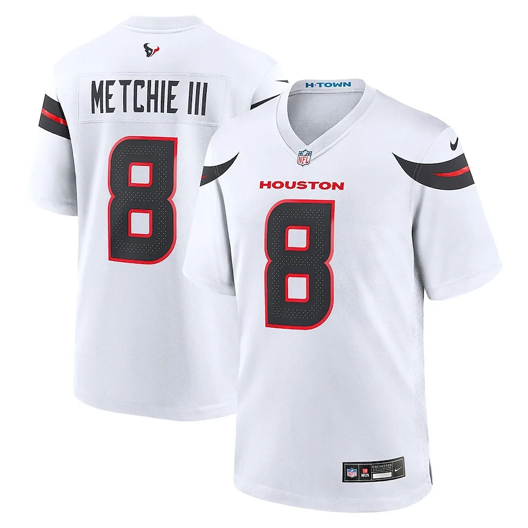 Zennovawear John Metchie III 8 Houston Texans Game Men Jersey - White