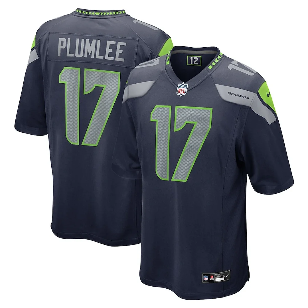 Zennovawear John Rhys Plumlee 17 Seattle Seahawks Game Men Jersey - College Navy