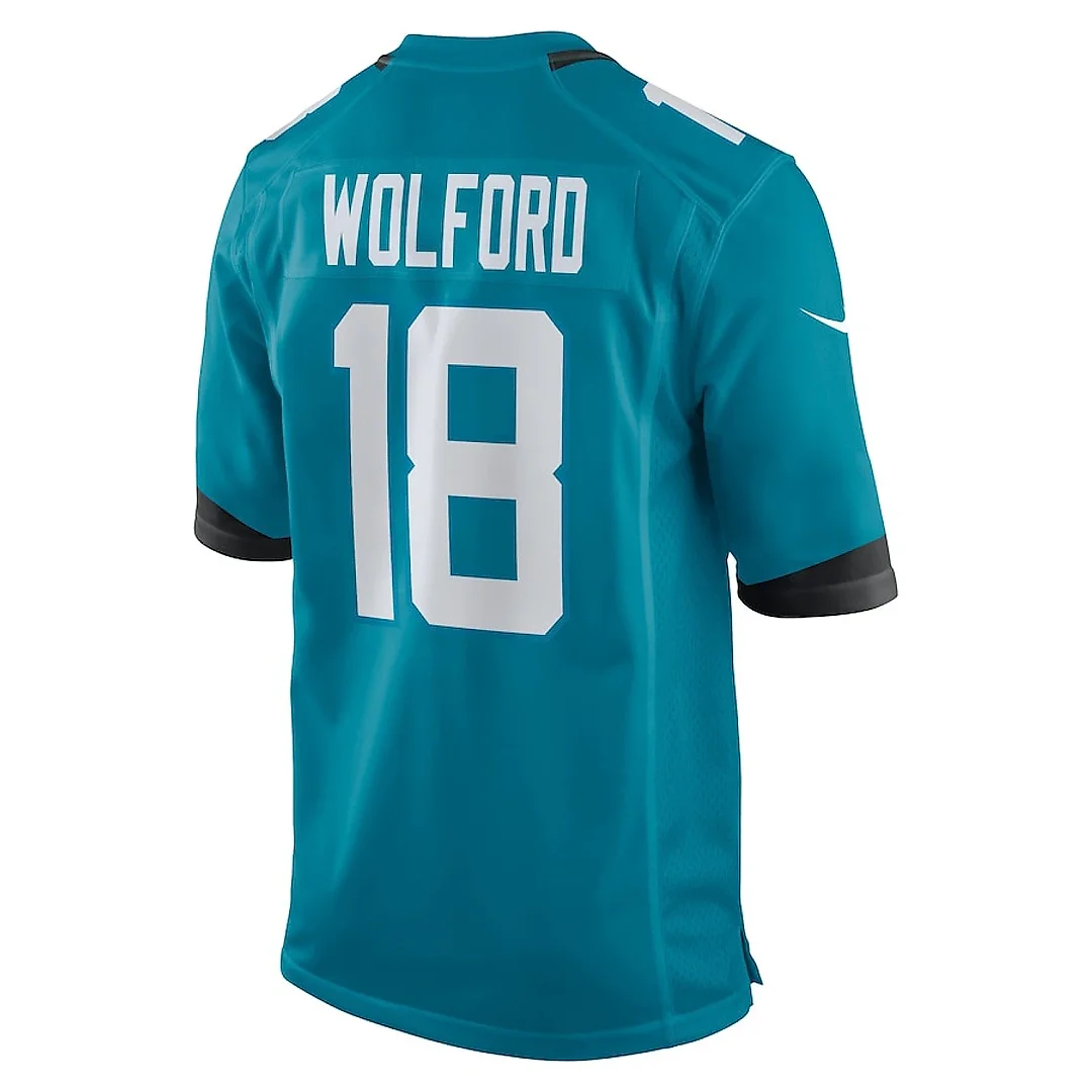 Zennovawear John Wolford 18 Jacksonville Jaguars Team Game Men Jersey - Teal