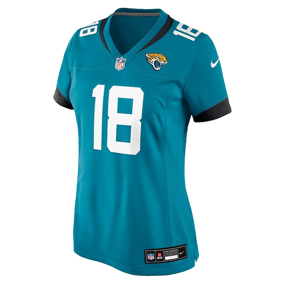 Zennovawear John Wolford 18 Jacksonville Jaguars Women's Team Game Jersey - Teal