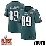 Zennovawear Johnny Wilson 89 Philadelphia Eagles Super Bowl LIX YOUTH Jersey - Midnight Green