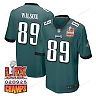 Zennovawear Johnny Wilson 89 Philadelphia Eagles Super Bowl LIX Champions Patch Game Men Jersey - Midnight Green