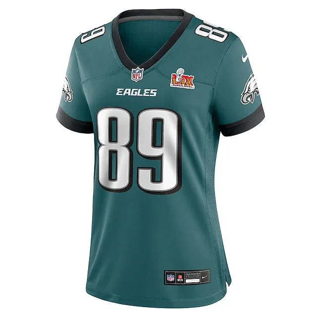 Zennovawear Johnny Wilson 89 Philadelphia Eagles Super Bowl LIX Women's Jersey - Midnight Green