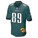 Zennovawear Johnny Wilson 89 Philadelphia Eagles Super Bowl LIX New Orleans Patch Game Men Jersey - Midnight Green