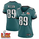 Zennovawear Johnny Wilson 89 Philadelphia Eagles Super Bowl LIX Women's Jersey - Midnight Green