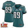 Zennovawear Johnny Wilson 89 Philadelphia Eagles Super Bowl LIX Women's Jersey - Midnight Green