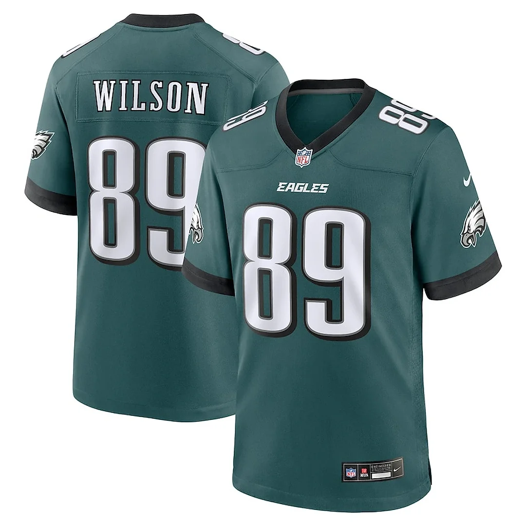 Zennovawear Johnny Wilson 89 Philadelphia Eagles Team Game Men Jersey - Midnight Green