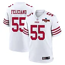 Zennovawear Jon Feliciano 55 San Francisco 49ers NFC Champions Patch Game Men Jersey - White