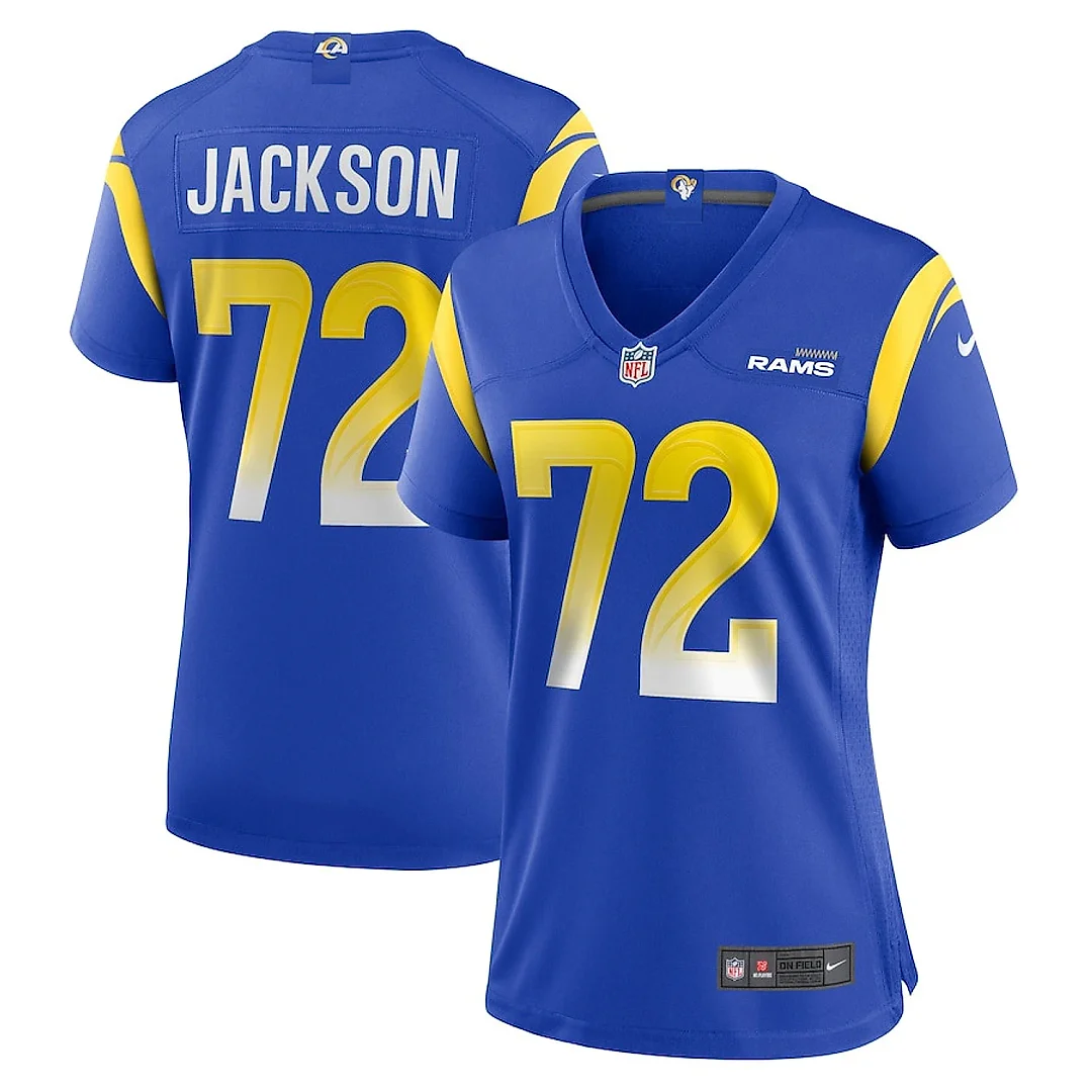 Zennovawear Jonah Jackson 72 Los Angeles Rams Women's Game Jersey - Royal