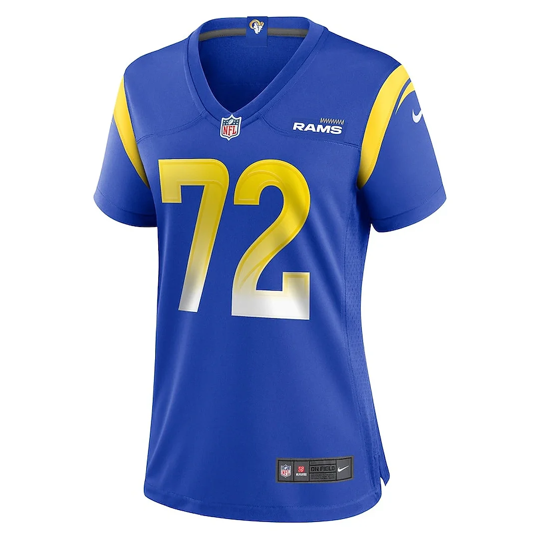 Zennovawear Jonah Jackson 72 Los Angeles Rams Women's Game Jersey - Royal