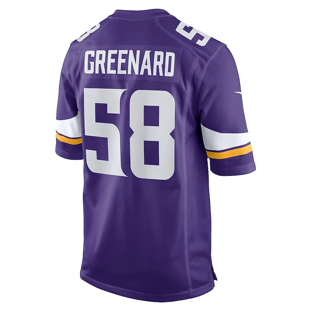 Zennovawear Jonathan Greenard 58 Minnesota Vikings Team Game Men Jersey - Purple