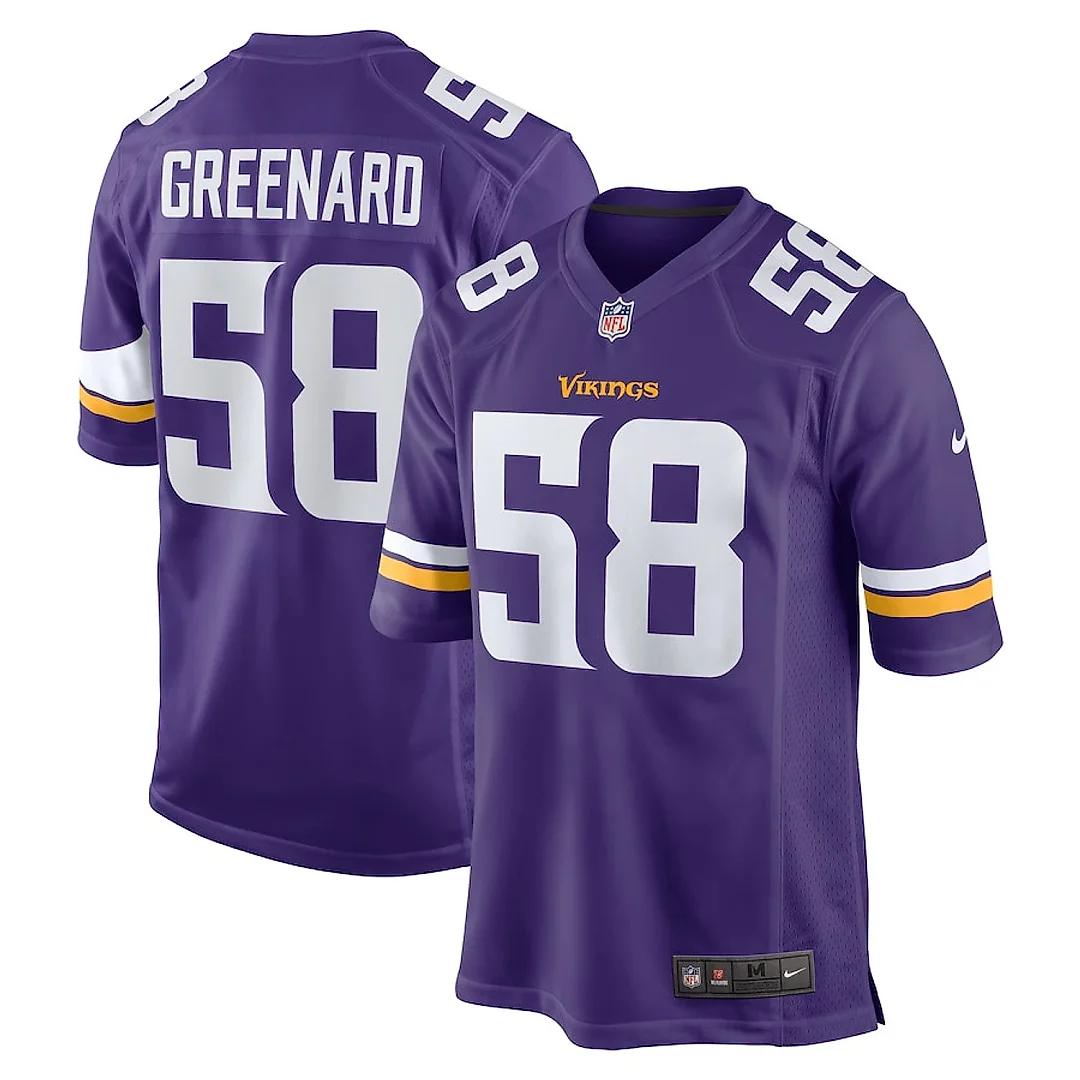 Zennovawear Jonathan Greenard 58 Minnesota Vikings Team Game Men Jersey - Purple