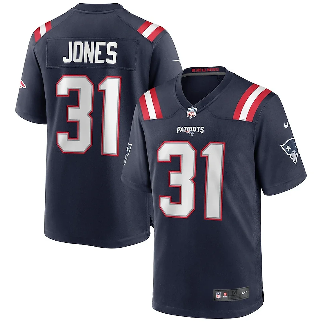 Zennovawear Jonathan Jones 31 New England Patriots Men Game Jersey - Navy