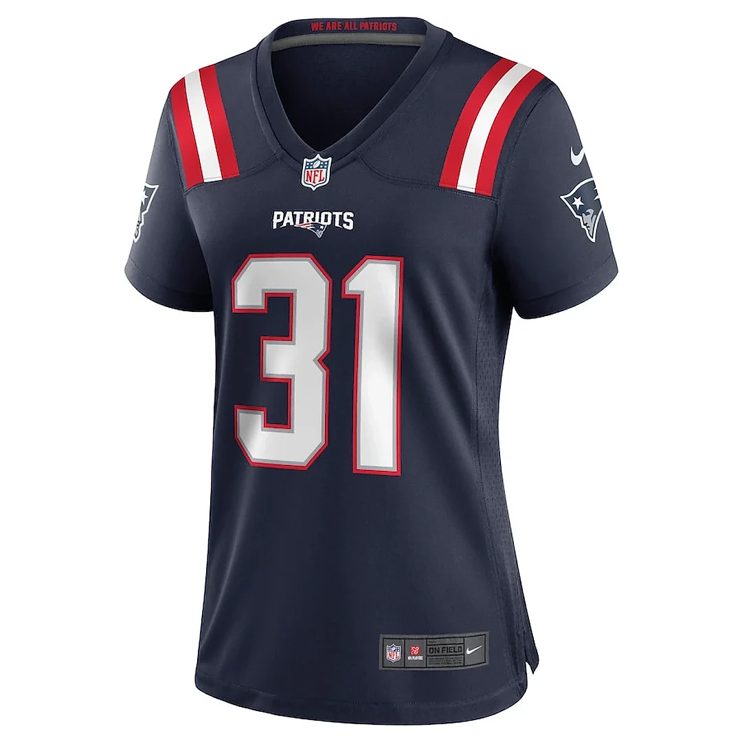 Zennovawear Jonathan Jones 31 New England Patriots Women Game Jersey - Navy