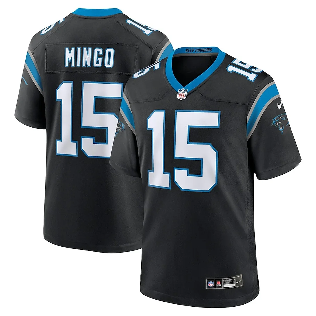 Zennovawear Jonathan Mingo 15 Carolina Panthers Game Men Jersey - Black