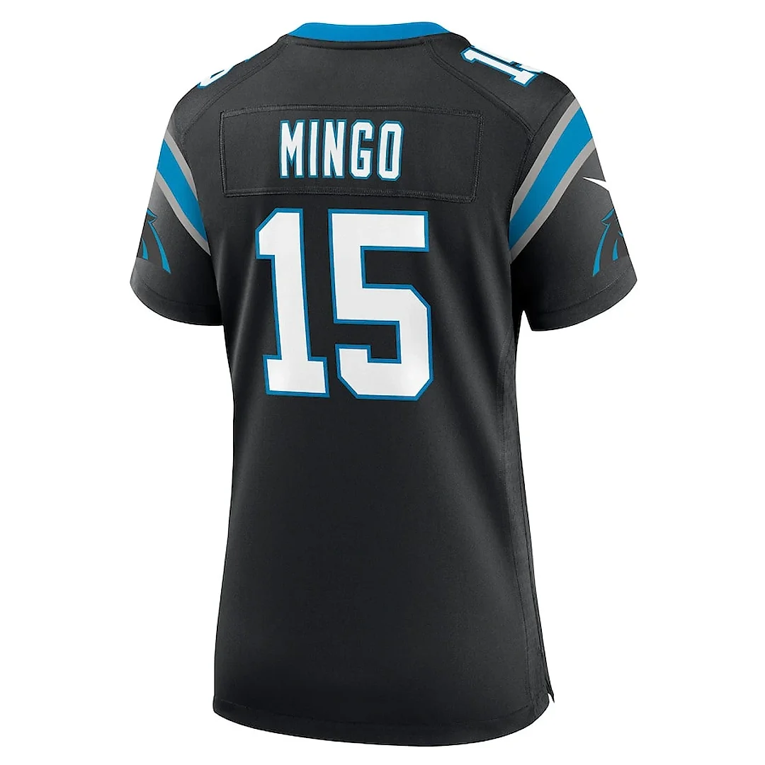 Zennovawear Jonathan Mingo 15 Carolina Panthers Women's Game Jersey - Black