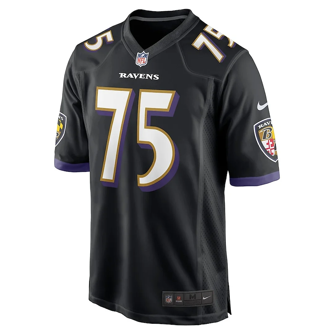 Zennovawear Jonathan Ogden 75 Baltimore Ravens Men Retired Jersey - Black