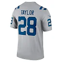 Zennovawear Jonathan Taylor 28 Indianapolis Colts Men Inverted Legend Jersey - Gray