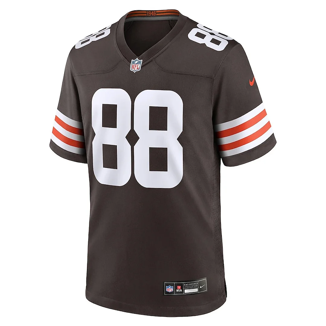 Zennovawear Jordan Akins 88 Cleveland Browns Team Game Men Jersey - Brown