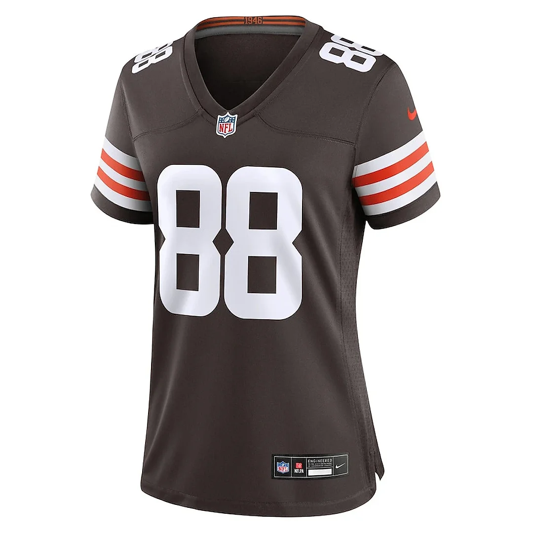 Zennovawear Jordan Akins 88 Cleveland Browns Women's Game Jersey - Brown