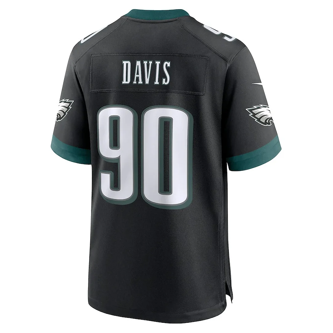 Zennovawear Jordan Davis 90 Philadelphia Eagles Alternate Game Men Jersey - Black