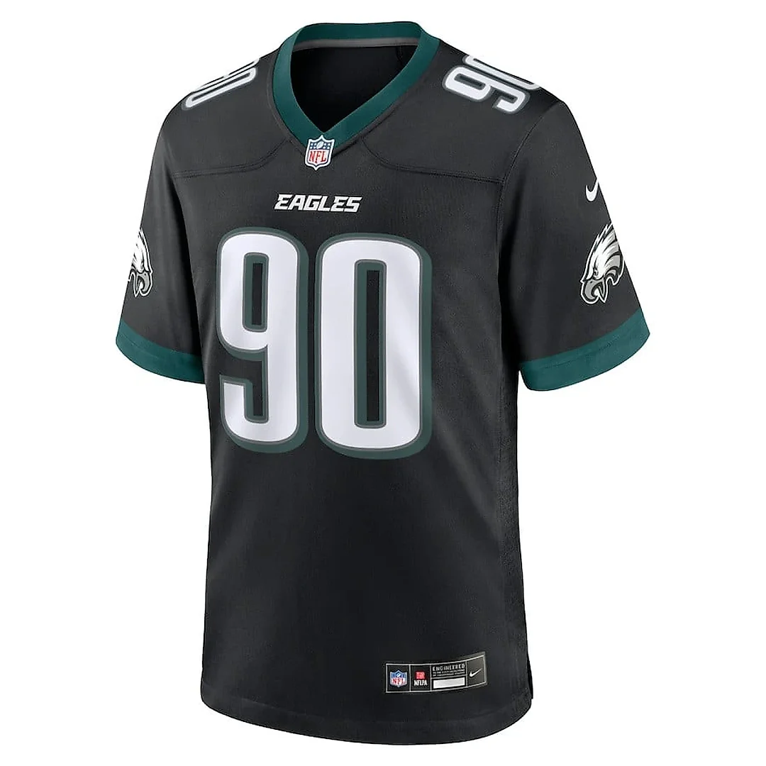 Zennovawear Jordan Davis 90 Philadelphia Eagles Alternate Game Men Jersey - Black
