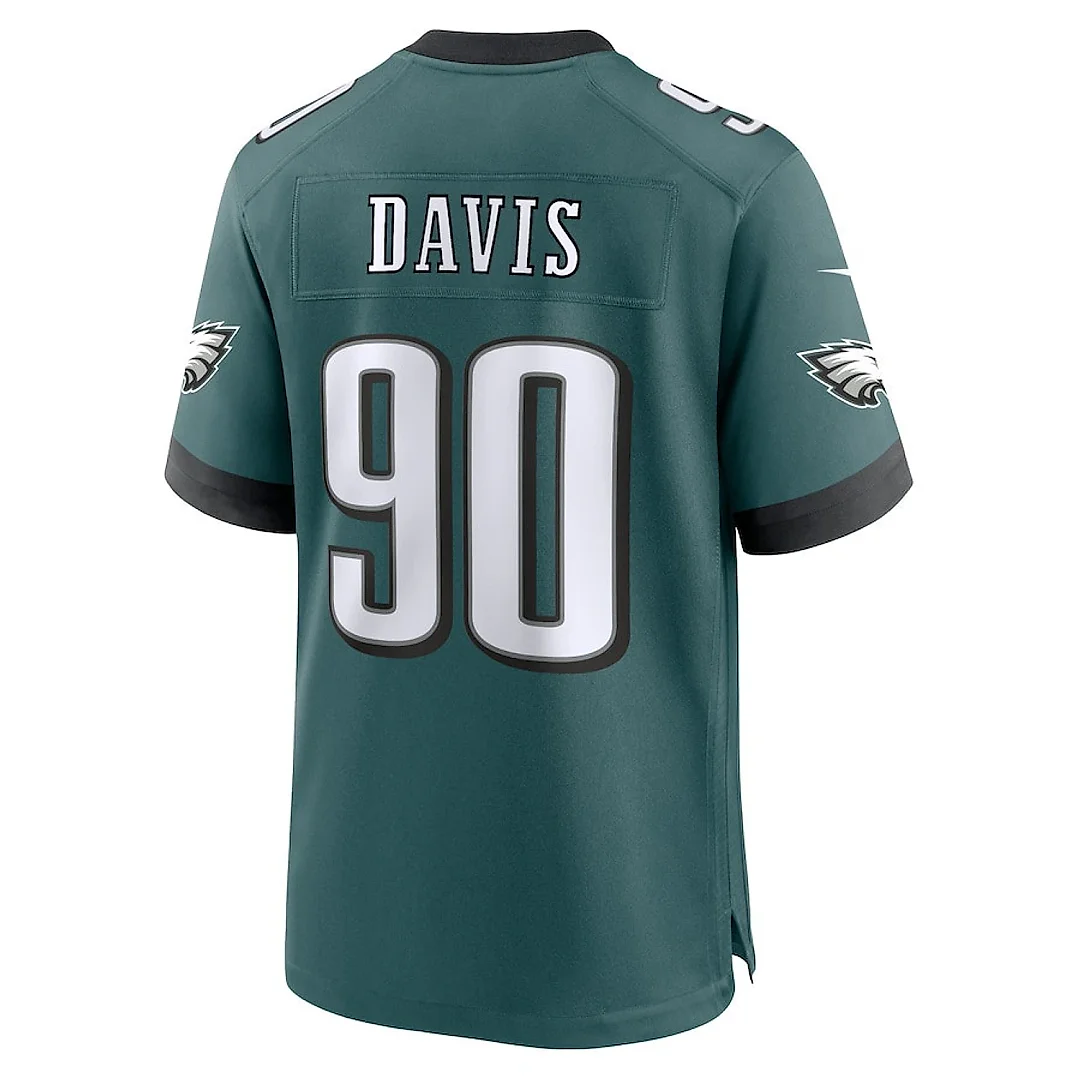 Zennovawear Jordan Davis 90 Philadelphia Eagles Super Bowl LIX YOUTH Jersey - Midnight Green