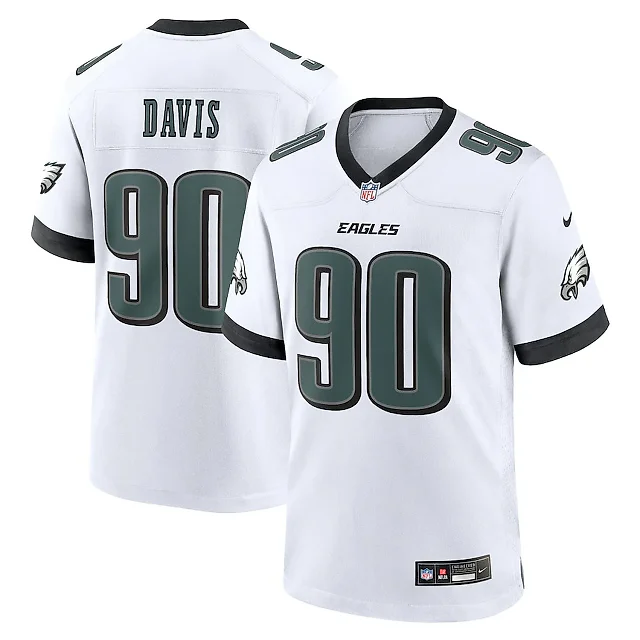Zennovawear Jordan Davis 90 Philadelphia Eagles White Game Men Jersey - White