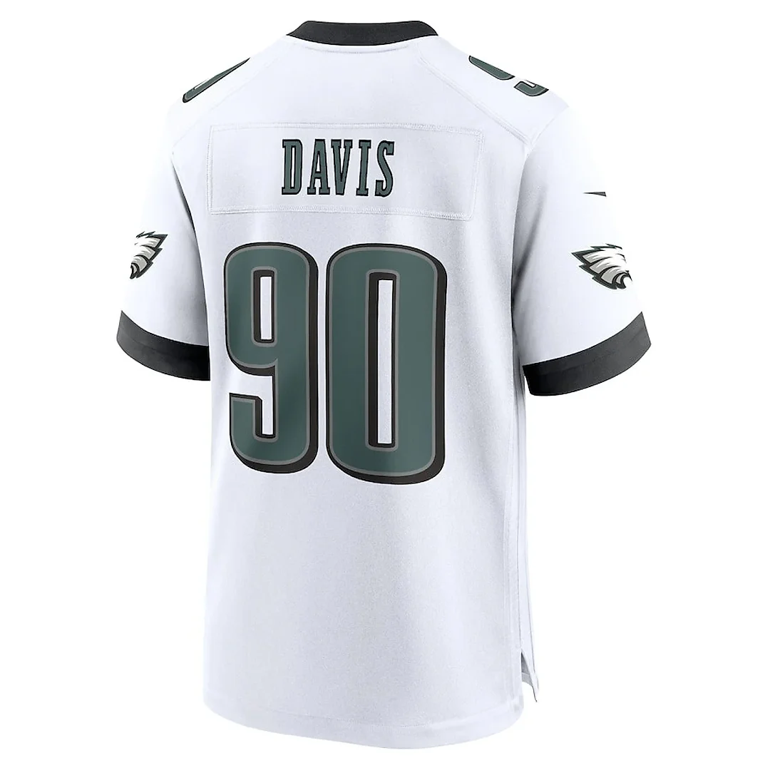 Zennovawear Jordan Davis 90 Philadelphia Eagles White Game Men Jersey - White