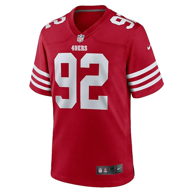 Zennovawear Jordan Elliott 92 San Francisco 49ers Team Game Men Jersey - Scarlet