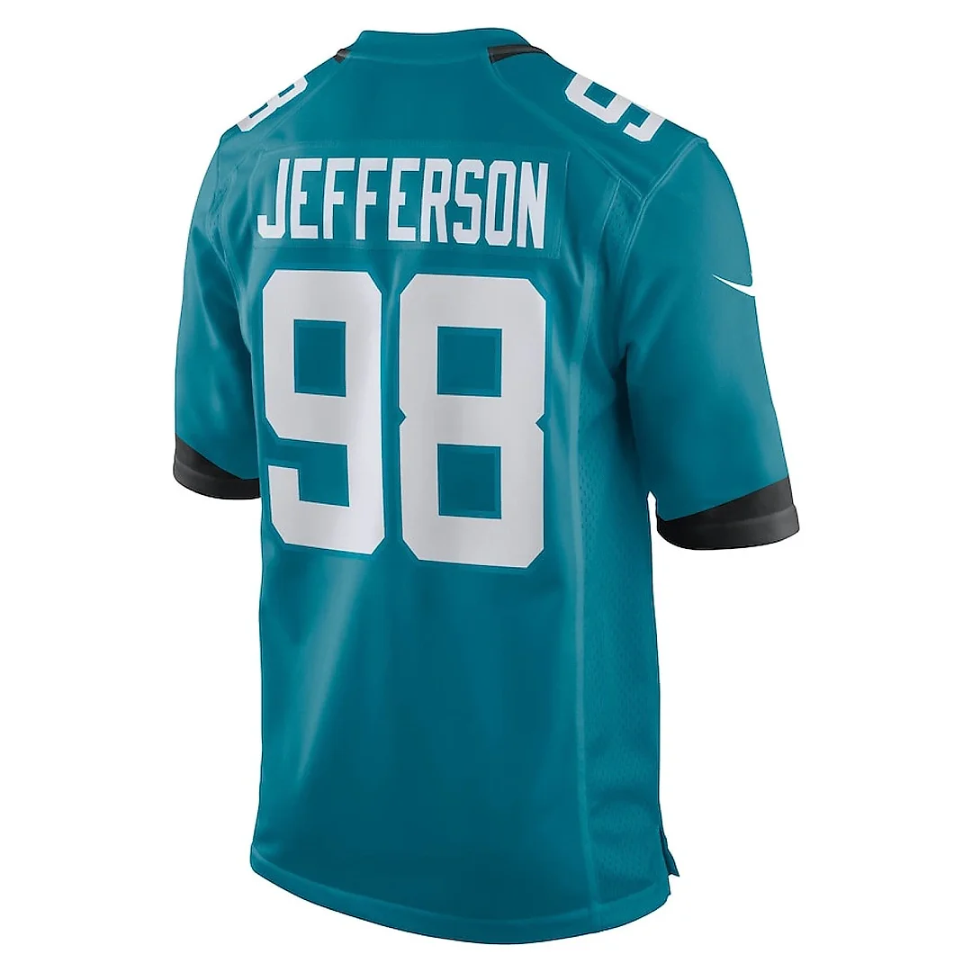Zennovawear Jordan Jefferson 98 Jacksonville Jaguars Team Game Men Jersey - Teal