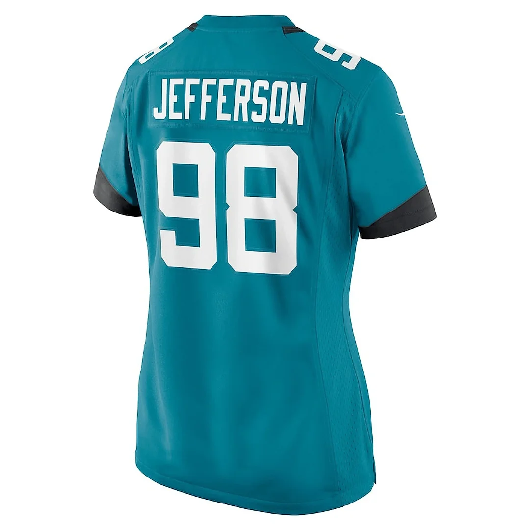 Zennovawear Jordan Jefferson 98 Jacksonville Jaguars Women's Game Jersey - Teal