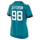 Zennovawear Jordan Jefferson 98 Jacksonville Jaguars Women's Game Jersey - Teal