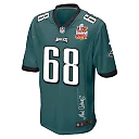 Zennovawear Jordan Mailata 68 Philadelphia Eagles Super Bowl LIX Champions Patch 'New Orleans - Where Passion Ignites' EMBROIDERED Game Men Jersey...