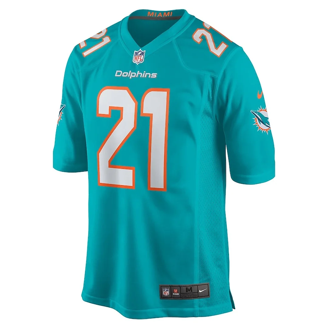 Zennovawear Jordan Poyer 21 Miami Dolphins Game Men Jersey - Aqua