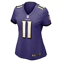 Zennovawear Jordan Stout 11 Baltimore Ravens Women's Game Jersey - Purple
