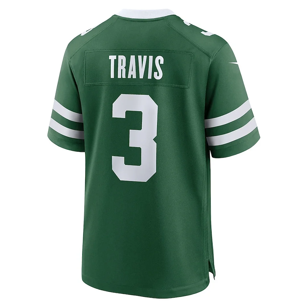 Zennovawear Jordan Travis 3 New York Jets Team Game Men Jersey - Legacy Green