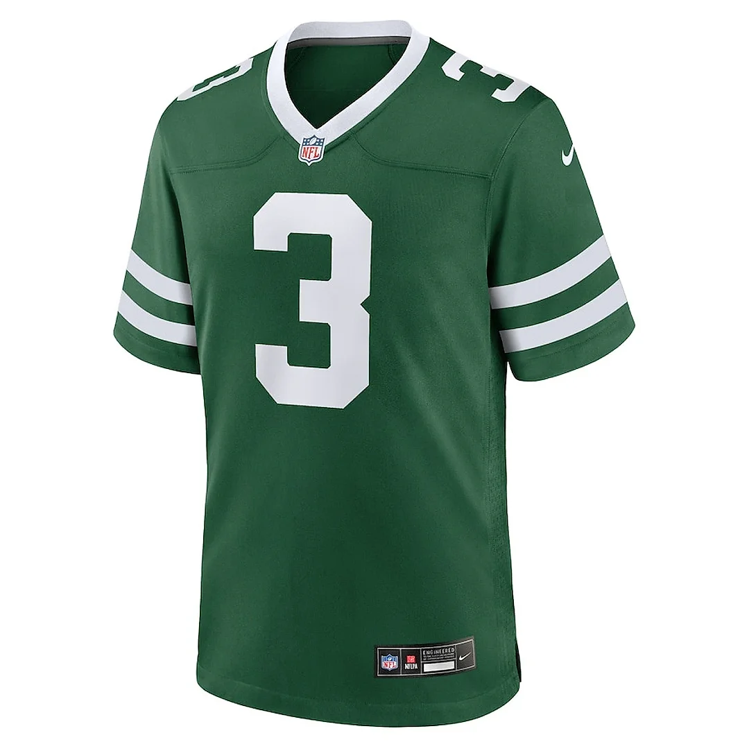 Zennovawear Jordan Travis 3 New York Jets Team Game Men Jersey - Legacy Green