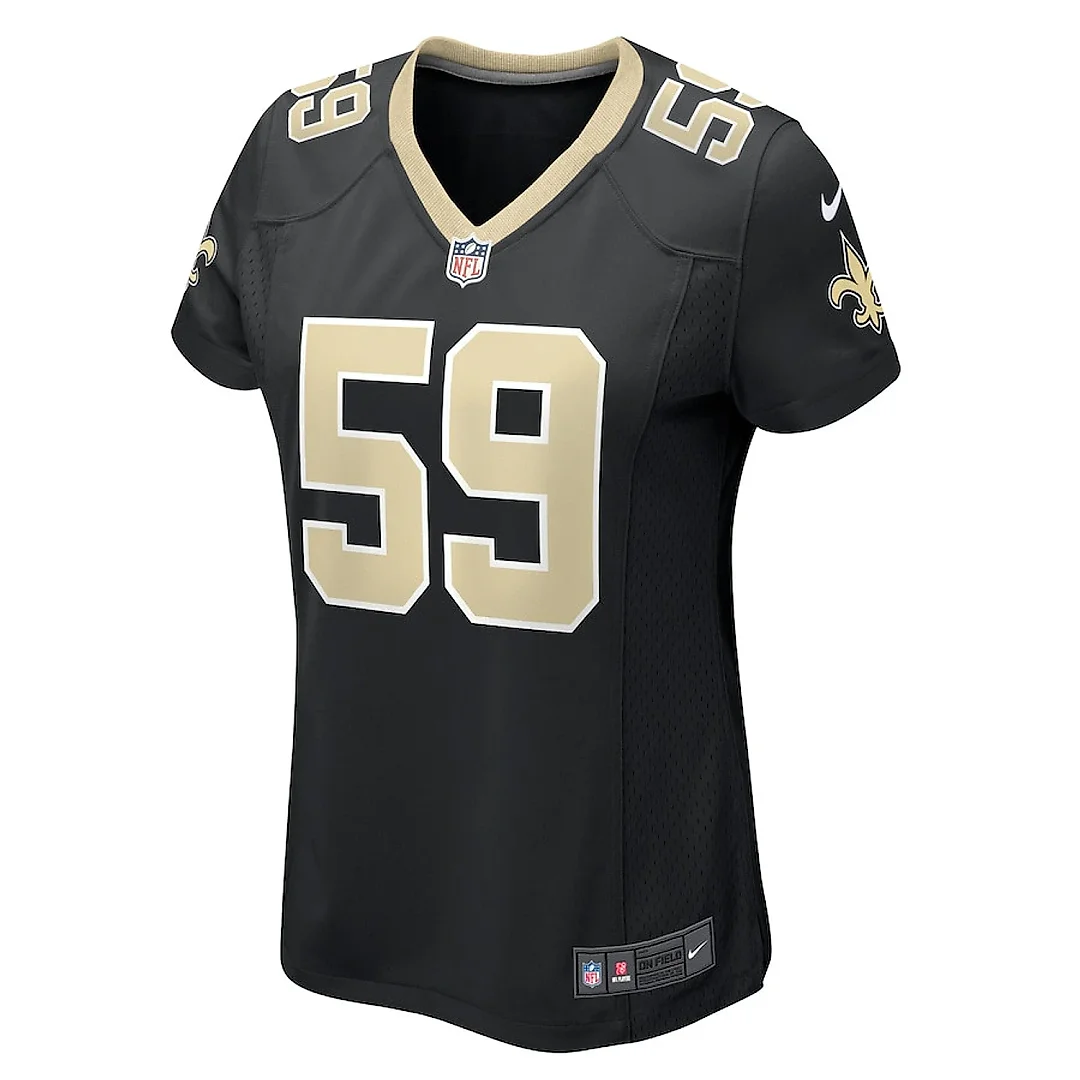 Zennovawear Jordan Willis 59 New Orleans Saints Game Women Jersey - Black