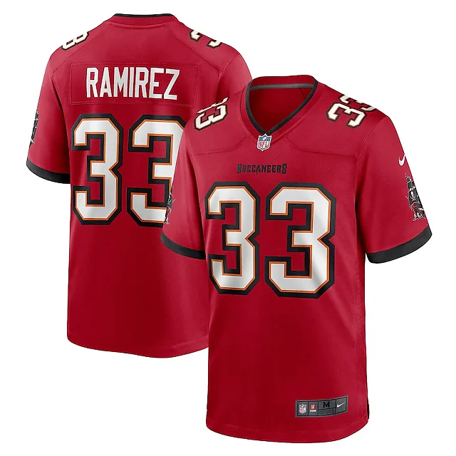 Zennovawear Jose Ramirez 33 Tampa Bay Buccaneers Game Men Jersey - Red