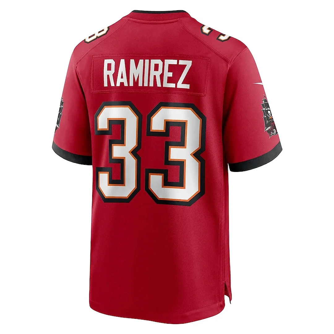 Zennovawear Jose Ramirez 33 Tampa Bay Buccaneers Game Men Jersey - Red