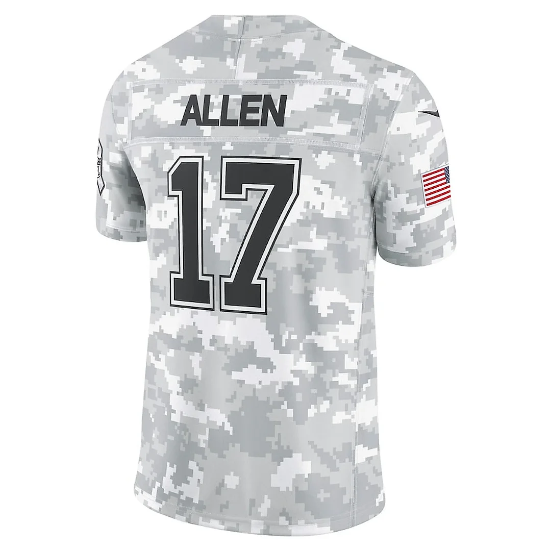 Zennovawear Josh Allen 17 Buffalo Bills 2024 Salute to Service Limited Men Jersey - Arctic Camo