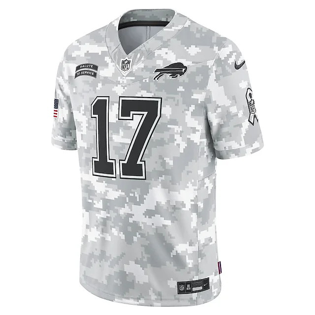 Zennovawear Josh Allen 17 Buffalo Bills 2024 Salute to Service Limited Men Jersey - Arctic Camo