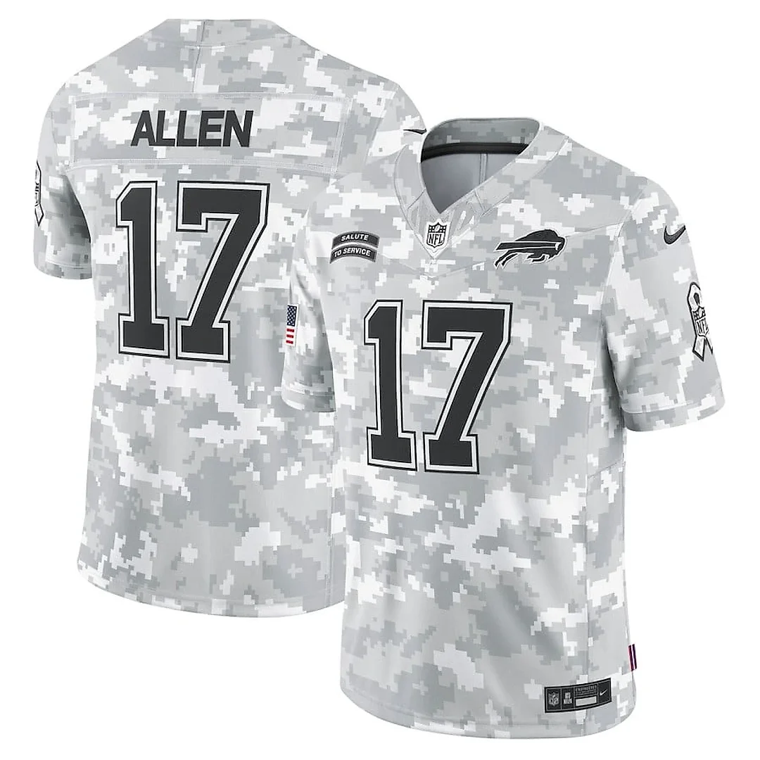 Zennovawear Josh Allen 17 Buffalo Bills 2024 Salute to Service Limited Men Jersey - Arctic Camo