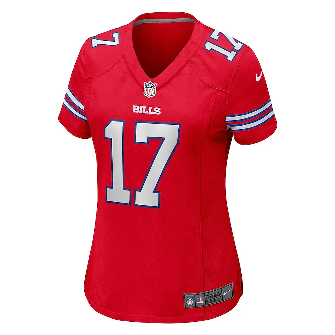 Zennovawear Josh Allen 17 Buffalo Bills Women Game Jersey - Red