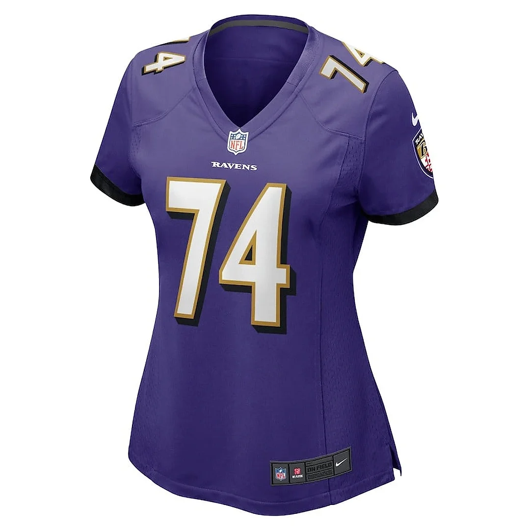 Zennovawear Josh Jones 74 Baltimore Ravens Women's Game Jersey - Purple