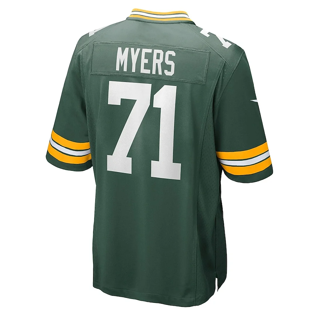 Zennovawear Josh Myers 71 Green Bay Packers Men Game Jersey - Green