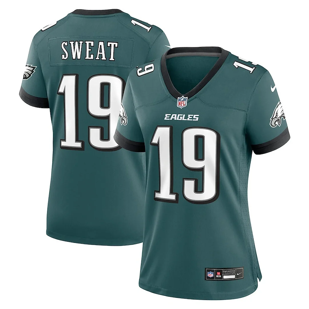 Zennovawear Josh Sweat 19 Philadelphia Eagles Women's Team Game Jersey - Midnight Green