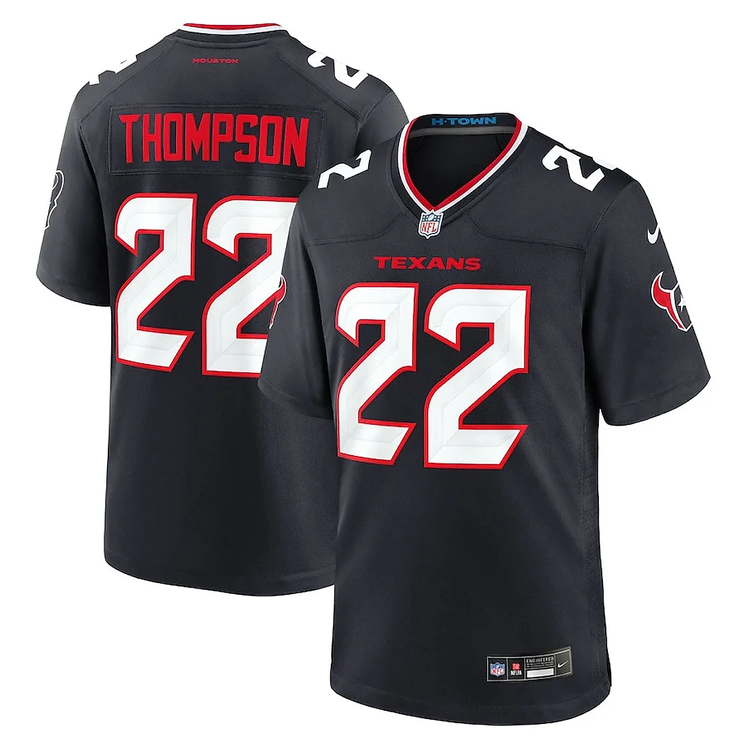 Zennovawear Josh Thompson 22 Houston Texans Team Game Men Jersey - Navy
