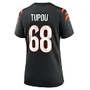 Zennovawear Josh Tupou 68 Cincinnati Bengals Women's Team Game Jersey - Black